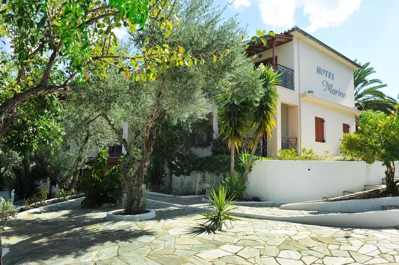 The hotel among the olive trees